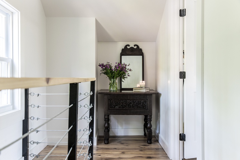 The upstairs hallway