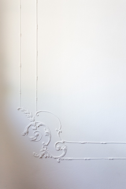 original stenciling on the wall