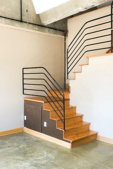 the stairs prior to the renovation