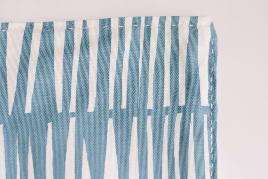 fold in the edges and sew closed