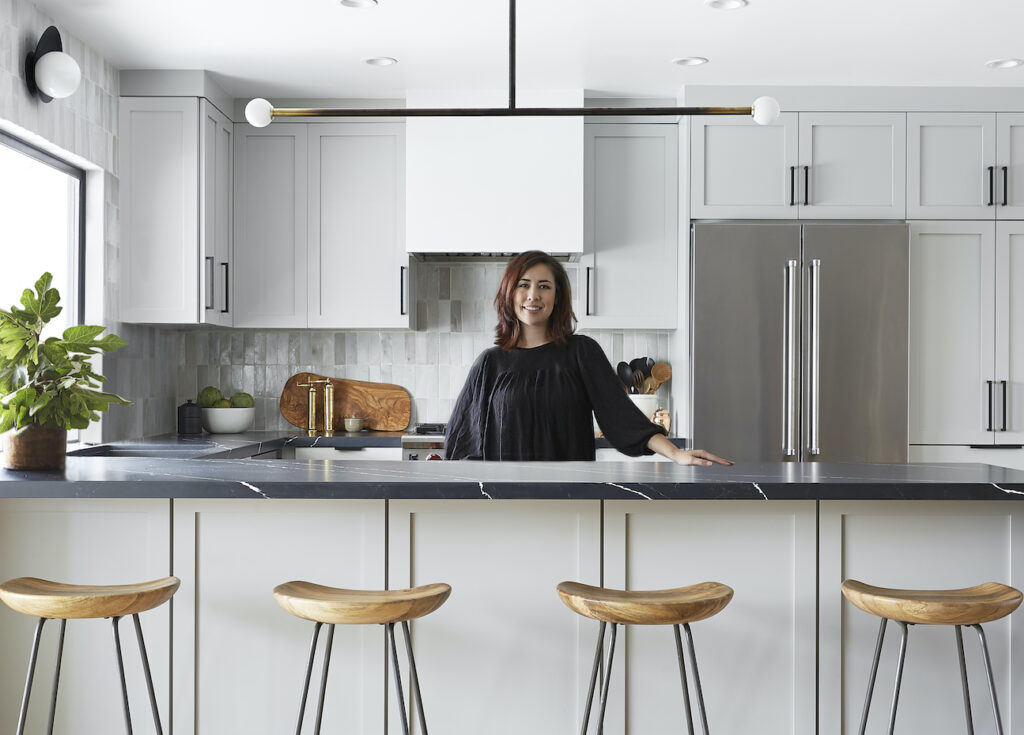 Amber Sokolowski in her California kitchen