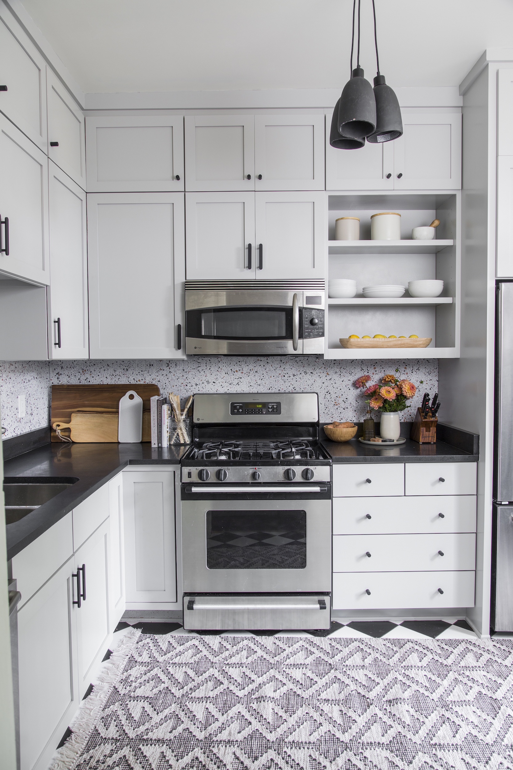 Removable Wallpaper Backsplash Idea