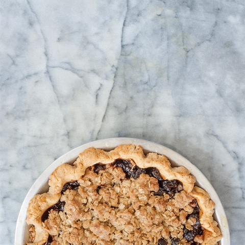 Black Cherry Crumble Pie