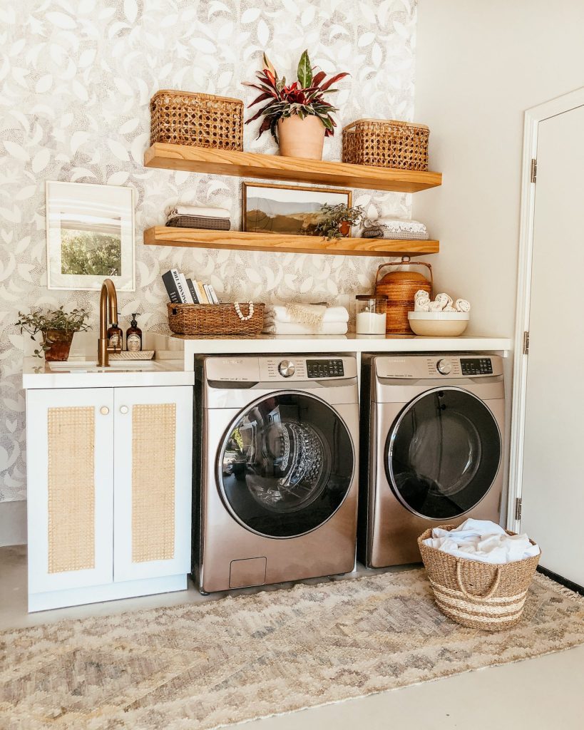 DIY laundry storage doors