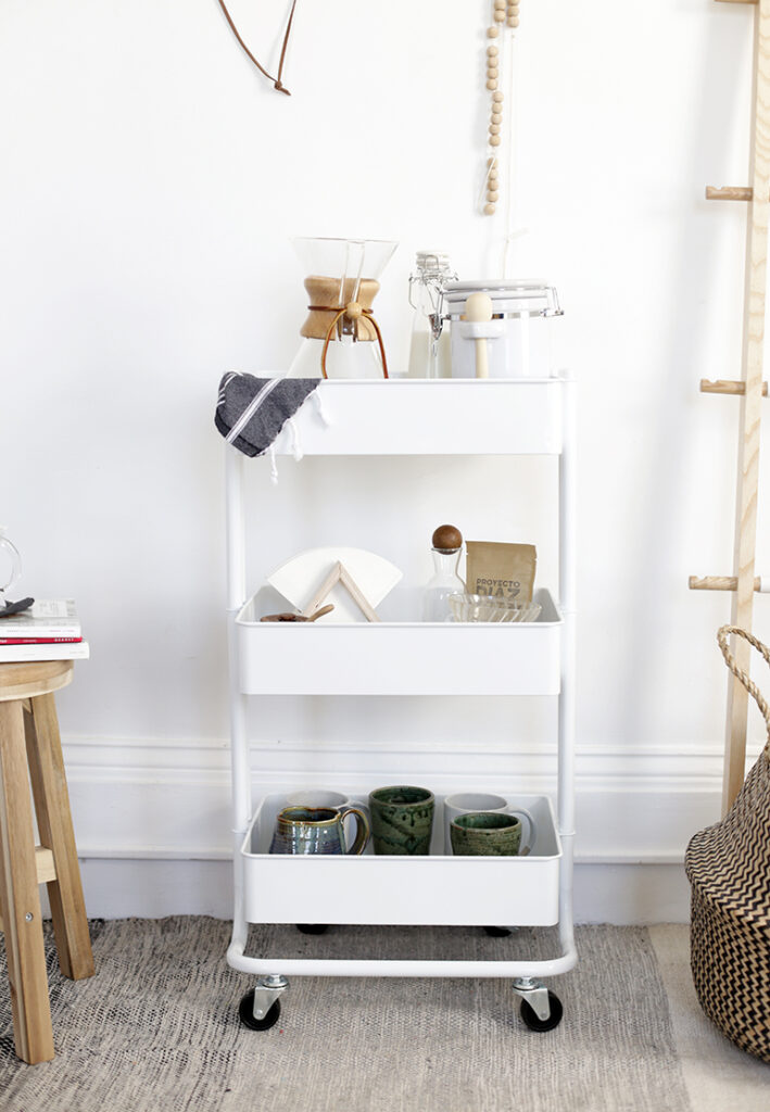 Bar Cart Coffee Station Idea