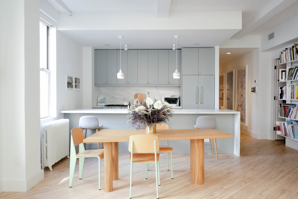 Gray Slab Kitchen Cabinets