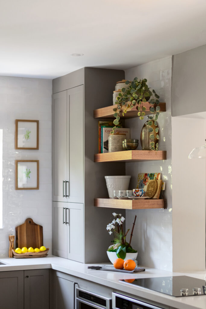Miami kitchen renovation with gray Semihandmande shaker cabinets