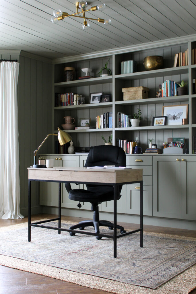 Built-in storage in home office