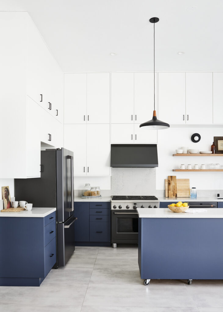 Navy and White Kitchen