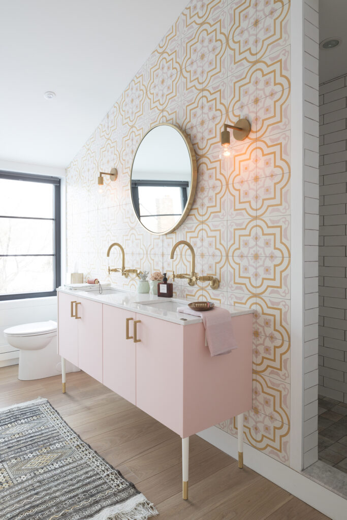 Pink double vanity ideas