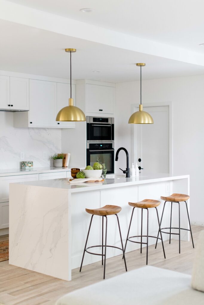 White Modern Kitchen Island
