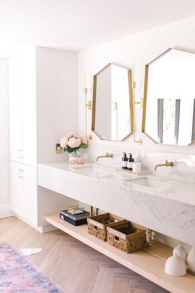 Marble double vanity ideas