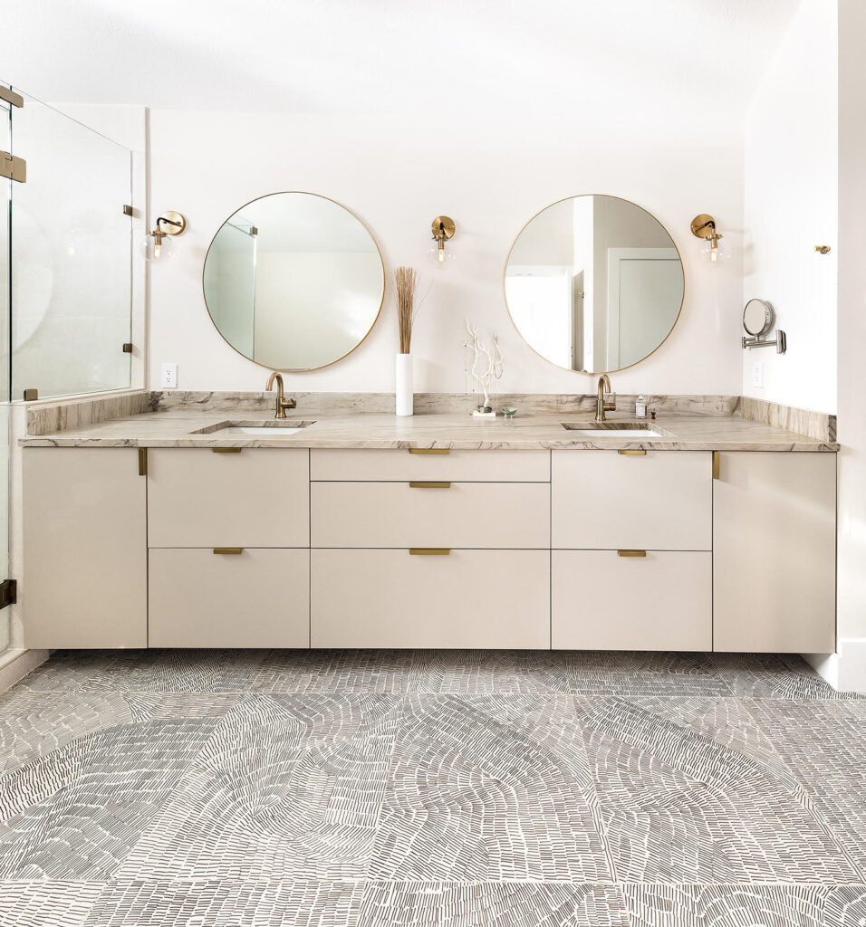 Neutral double vanity ideas