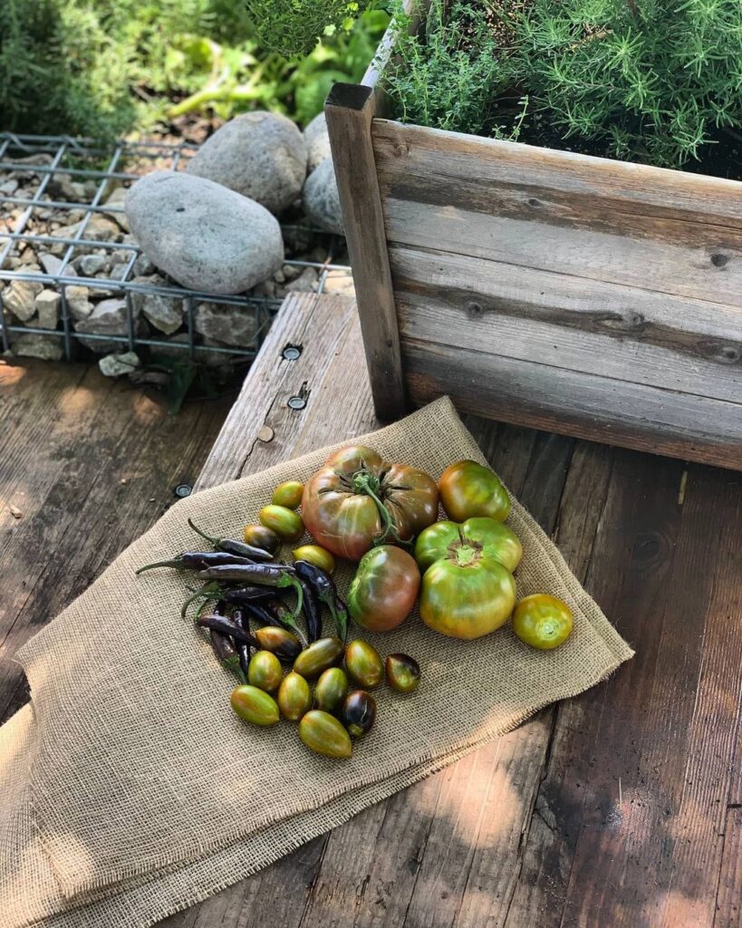 Box of fresh vegetables