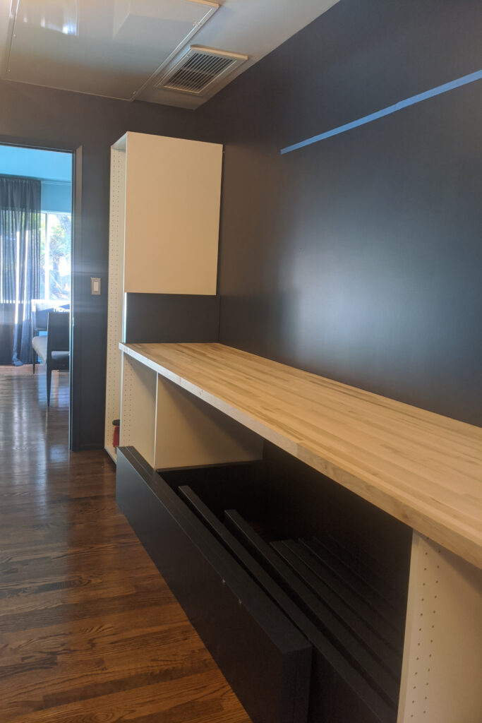 In-progress desk build