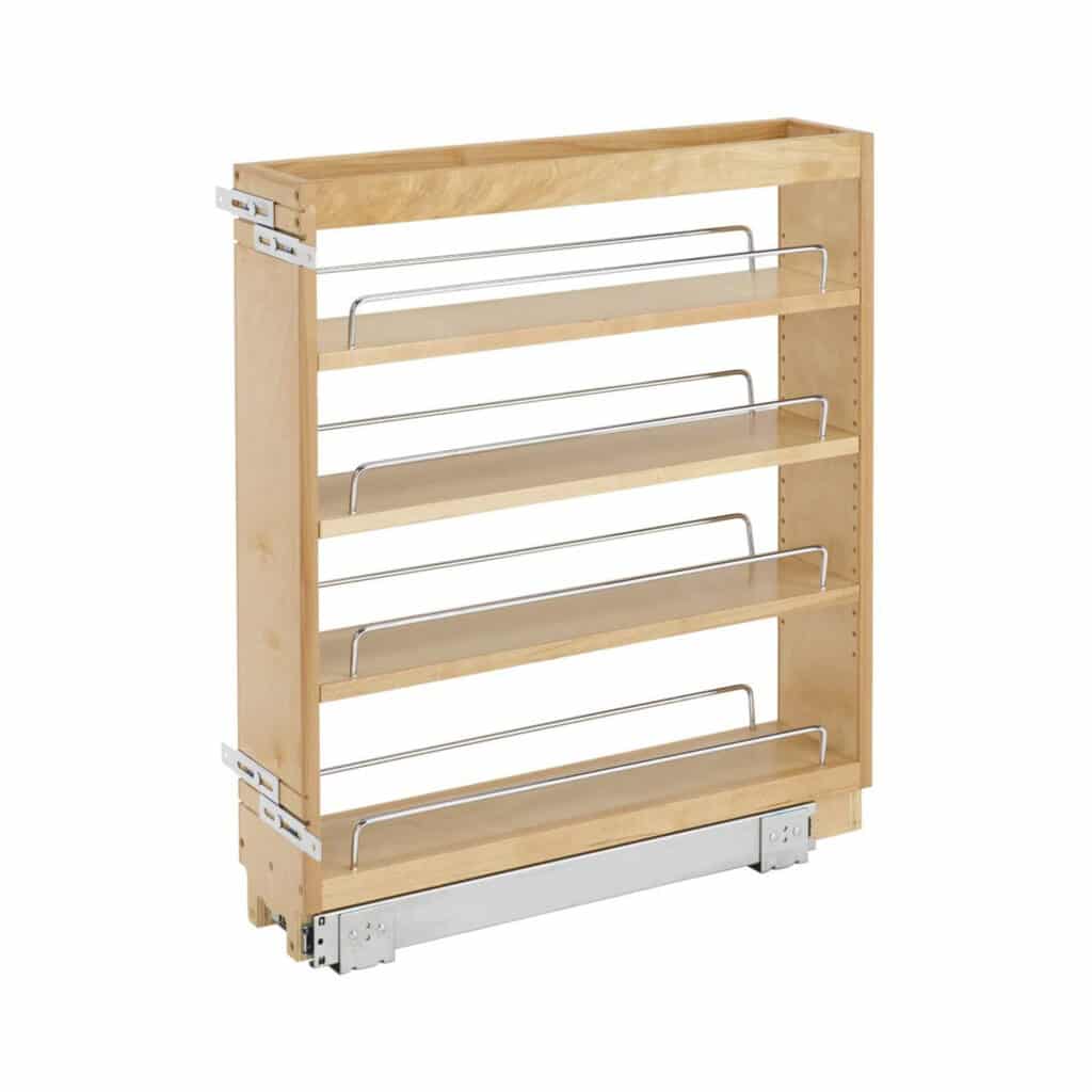 Wood spice rack pull out