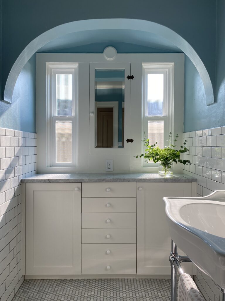 Tiling an Archway was Just One Challenge in This 1920s Bathroom Renovation