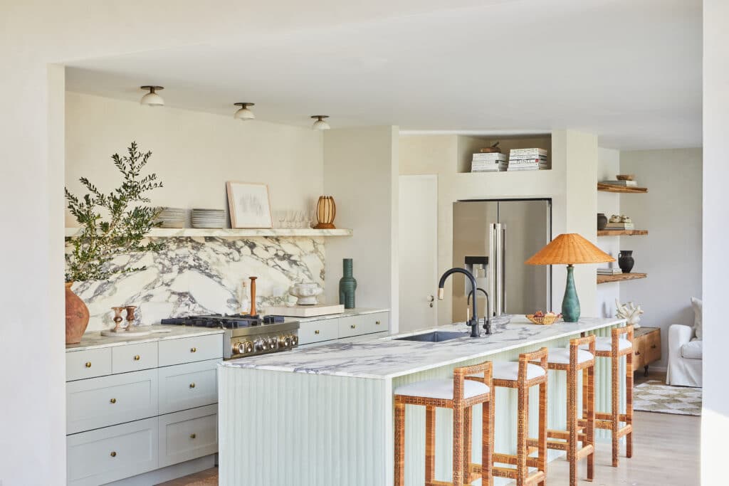 Athena Calderone’s Hamptons Kitchen Features the Color of the Moment