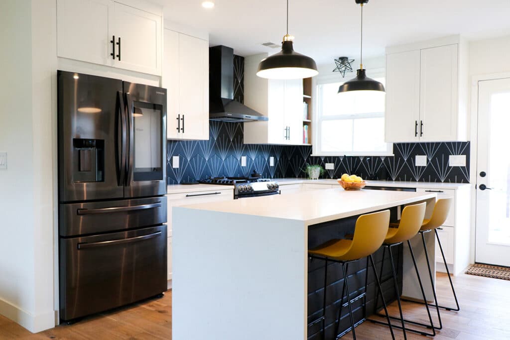 Check Out Celebrity Makeup Artist Allan Avendaño’s Black-and-White Kitchen